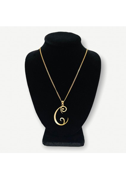 Tabitela 8 Ayar Altın Kolye Ucu "c"harfi GM668 1 gr