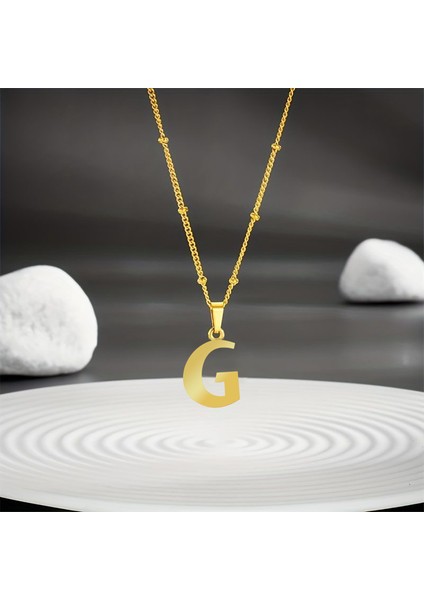 Tabitela 8 Ayar Altın Kolye Ucu "g"harfi GM609 1 gr
