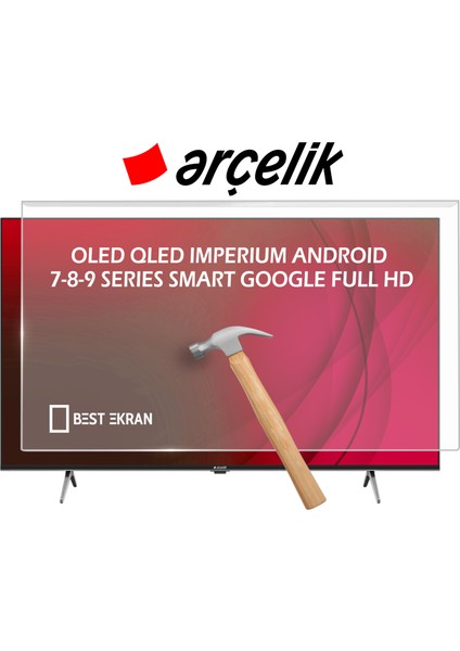 Arçelik 50" inç 126 cm 7-8-9 serisi 4k-8k Qled Oled uhd imperium android Smart Televizyon Tv Ekran Koruyucu