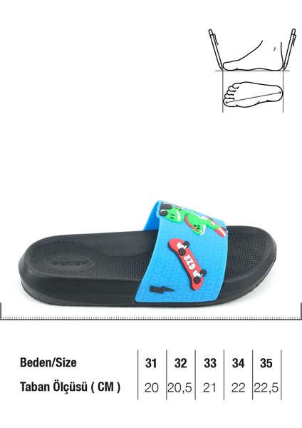 Erkek Çocuk Yazlık Pu Ev Banyo Bahçe Plaj Havuz Günlük Terlik fiyatları