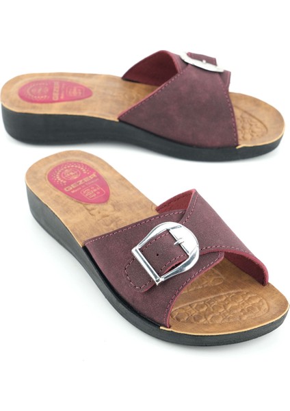 Kadın Yazlık Suni Deri Tek Toka Ayarlanabilir Rahat Taban Günlük Terlik