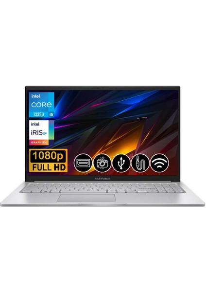 Vivobook I5-1335U 24GB 256GB M.2 SSD X1504VA-NJ1424 Atl8 15.6" Fdos Taşınabilir Bilgisayar