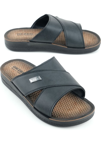 Yazlık Erkek Suni Deri Rahat Taban Günlük Terlik