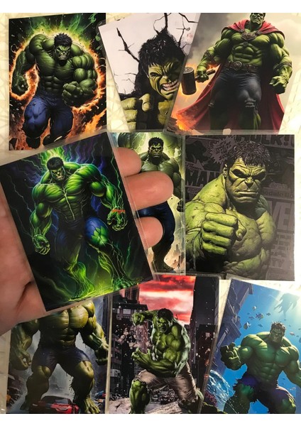 Hulk Temalı Fotoğraf Kağıdına Pvc Kaplama 9 Adet 6x8 cm Fotokart Kartpostal fiyatları