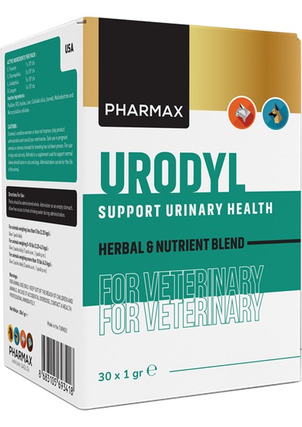 Urodyl Kedi ve Köpekler Için Dolaşım Sistemi Destekleyici Besin Takviyesi 1X30 gr