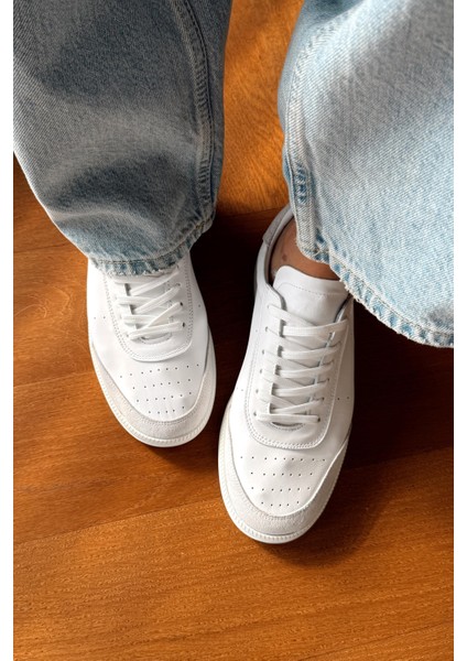 Boho Beyaz Hakiki Deri Sneaker