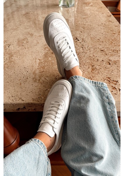 Boho Beyaz Hakiki Deri Sneaker modelleri