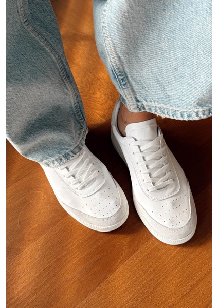 Boho Beyaz Hakiki Deri Sneaker fırsatları