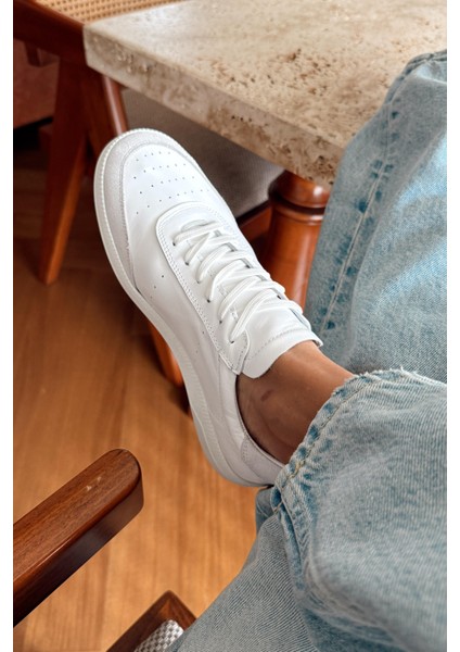 Boho Beyaz Hakiki Deri Sneaker indirimleri