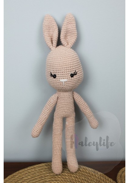 Aleylife Amigurumi Organik Tavşan Uyku- Oyun Arkadaşı Açık Pembe modelleri