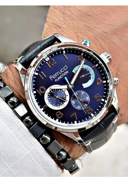 Function FCF.03318FK.04 Deri Kordon Erkek Kol Saati