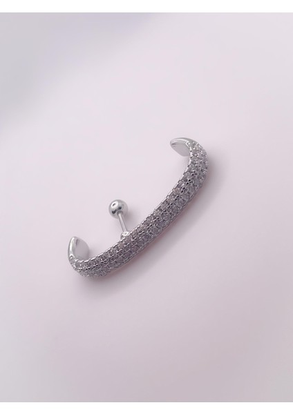 Cerrahi Çelik Piercing Zirkon Taşlı Anti Tragus Piercing (1ADET)