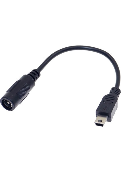 STC-359 5.5 2.1mm To Mini USB 5 Pin Çevirici Power Adaptör Kablosu