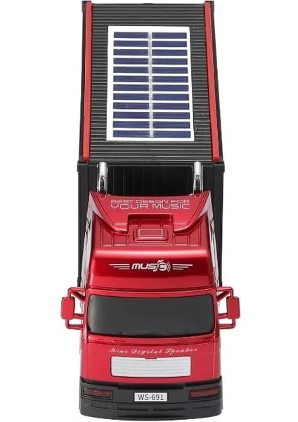 Güneş Enerjili Kamyon Tır Araba Kablosuz Bluetooth Hoparlör Speaker 10 Watt Tws Fm Radyo Sd Kart USB