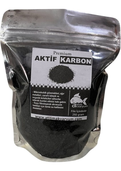 Premium Aktif Karbon Akvaryum Filtresi 250 Gram