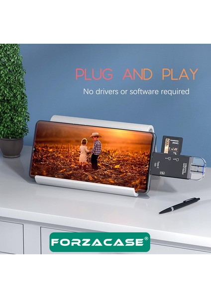USB 3.0 Type-C Micro USB Kart Okuyucu 6in1 USB Otg Sd/tf Çok Fonksiyonlu Çevirici - FC984