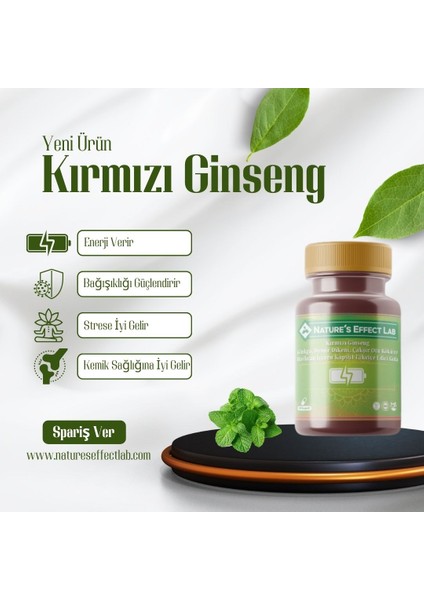 Bitkisel Gıda Takviyesi Epimedyum 30 Kapsül Gınseng Enerji Sertlik