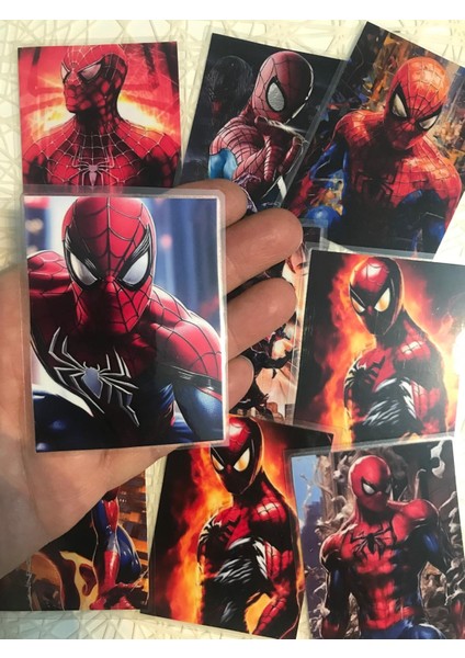 Örümcek Adam Temalı Fotograf Kagıdına Pvc Kaplama 9 Adet 6X8CM Fotokart Kartpostal fiyatları