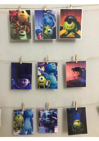 Sevimli Canavarlar Fotoğraf Kağıdına Pvc Kaplama 9 Adet 6x8 cm Fotokart Kartpostal fiyatları