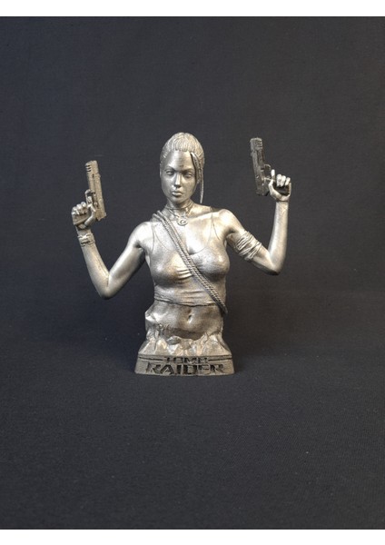 Angelina Jolie Tomb Rider Boyalı Büst 15 cm