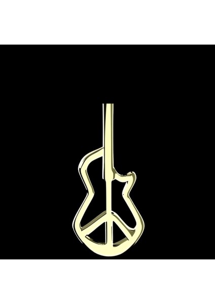 14 Ayar Altın Kolye Ucu Gitar GM984 0.5 gr