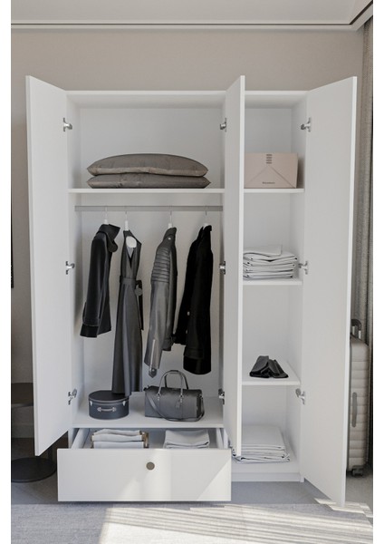 3 Kapaklı Çekmeceli Elbise Dolabı fiyatları