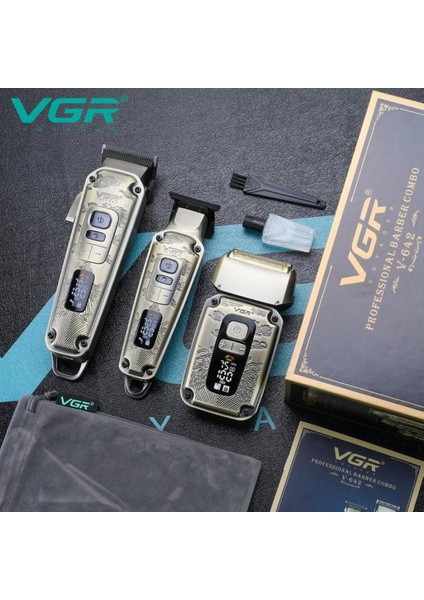 Yeni V-642 Profesyonel Saç Sakal Ense +Sıfır Yanak Düzeltici Elektrikli Tıraş Makinesi Seti