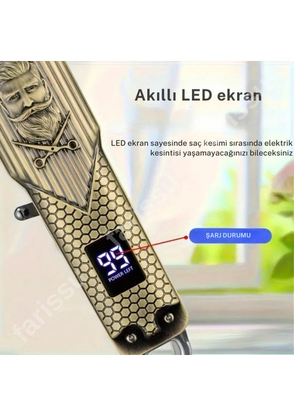 Dearling Çelik Kasa Profesyonel Saç Sakal Ense Çizim Tüm Vücut Tüyü Lazer Öncesi Tıraş Makinesi.