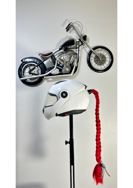 Motor & Motosiklet Kask Dış Aksesuar Tek Kırmızı Örgü Saç