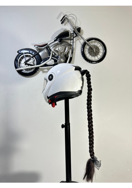 Motor & Motosiklet Kask Dış Aksesuar Tek Koyu Kahverengi Örgü Saç modelleri