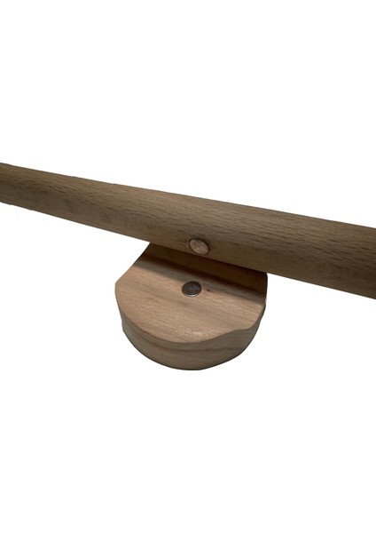 Klasik Model Naturel Mıknatıslı Ahşap El Oyması Ayakkabı Çekeceği 45 cm