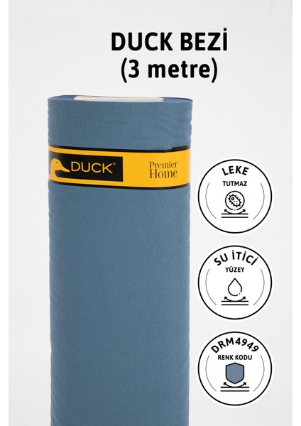 Premier Metrelik Duck Keten Kumaş Su Itici Bez 3 Metre DRM4949 -
