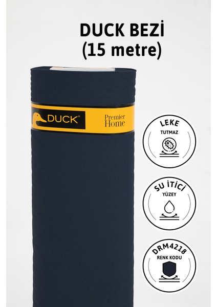 Premier Metrelik Duck Keten Kumaş Su Itici Bez 15 Metre DRM4218 -