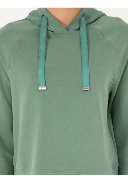 Kadın Yeşil Regular Fit Modal Kumaş Sweatshirt 50283336-VR054