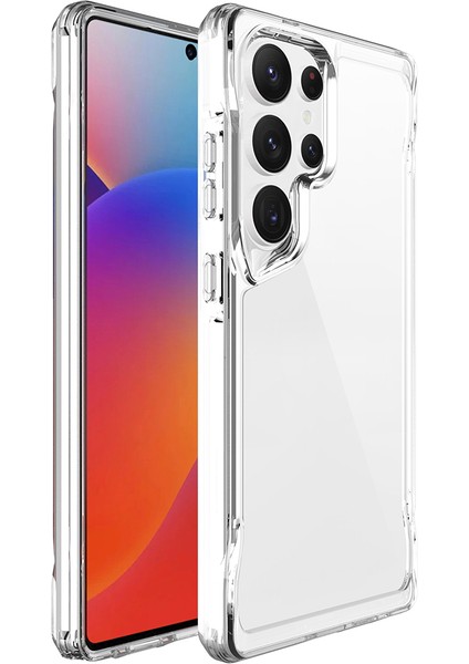 Samsung Galaxy S25 Ultra Kılıf Darbe Emici Airbag Köşe Şeffaf Pürüzsüz Sert Silikon Kapak