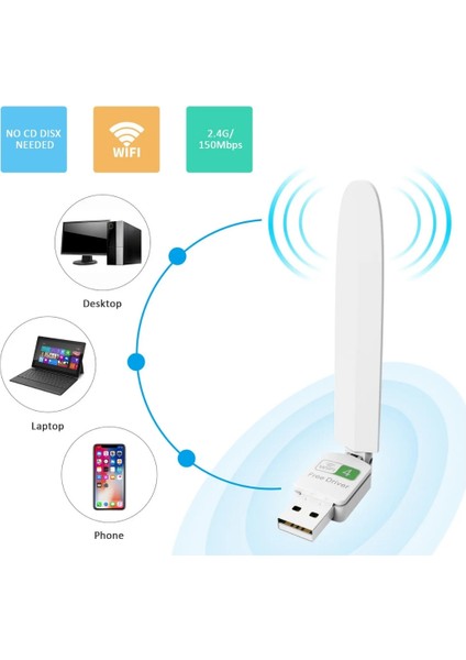 PL-9342 150MBPS 2.4ghz 2dbi Harici Antenli USB Kablosuz Adaptör fırsatları