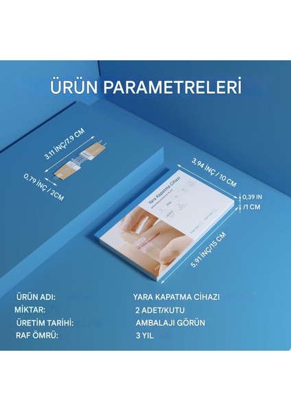 Acil Yara Kapatıcı - 2 Adet Ameliyatsız Dikiş Bandı, Kolay Kullanım, Hızlı Iyileşme
