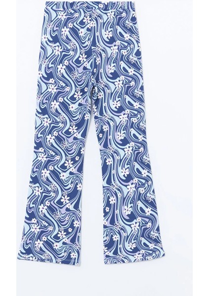 Kids Lila Beli Lastikli Ispanyol Paça Kız Çocuk Tayt T T fiyatları