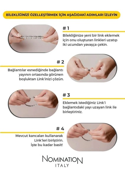 İtalyan Charm Suya Dayanıklı Çelik Esneyen Paslanmaz Şık Hediyelik Kararmaz Bileklik