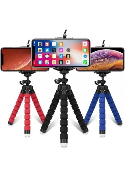 Akrobat Sünger Bacaklı Ahtapot Telefon Tablet Camera Tripod Tutucu 19 cm fırsatları