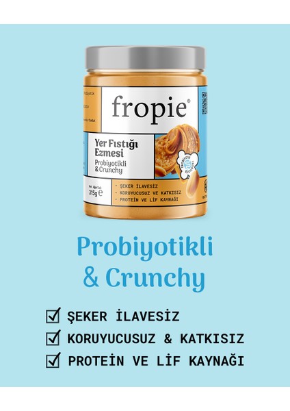 Yer Fıstığı Ezmesi Seti Probiyotikli Crunchy & Lukuma Meyveli 315 gr X2