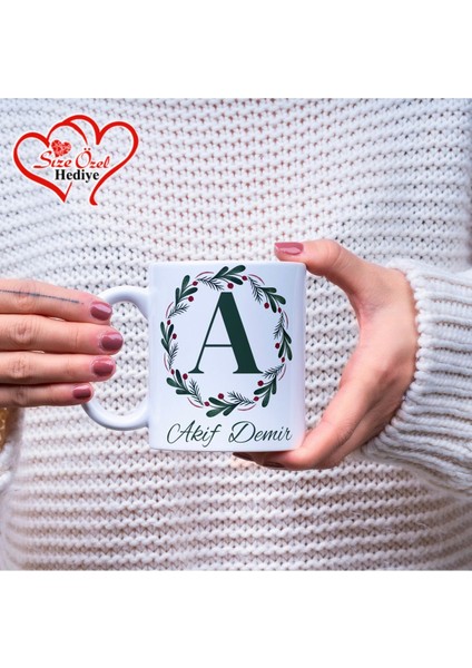 Kişiye Özel Isimli ve Yılbaşı Tasarımlı Kupa Bardak - Size Özel Hediye fiyatları