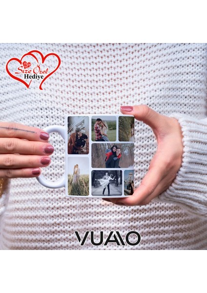 Kişiye Özel Isimli 9 Fotoğraflı Kolaj Kupa Bardak - Isme Özel Kişiselleştirilmiş Hediye Kupa Bardağı fiyatları