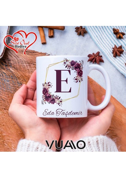 Kişiye Özel Isimli Harfli Kupa Bardak - Size Özel Hediye