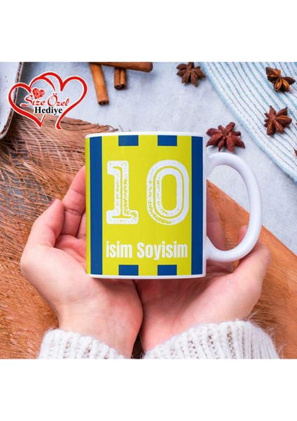 Kişiye Özel Isimli Sarı Lacivert Temalı Kupa Bardak fiyatları