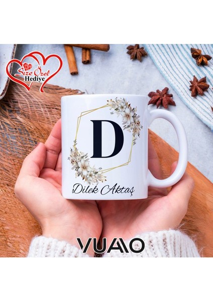 Kişiye Özel Isimli Harfli Kupa Bardak - Size Özel Hediye