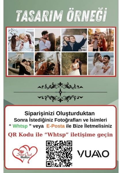 Kişiye Özel Isimli 8 Fotoğraflı Kolaj Kupa Bardak, Isme Özel Kişiselleştirilmiş Hediye Kupa Bardağı modelleri