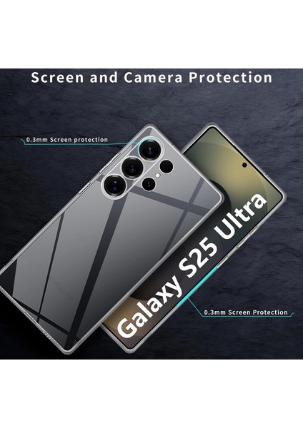 Galaxy S25 Ultra Uyumlu Şeffaf Silikon Kılıf 3D Kamera Korumalı Slim Fit Esnek Kapak fırsatları