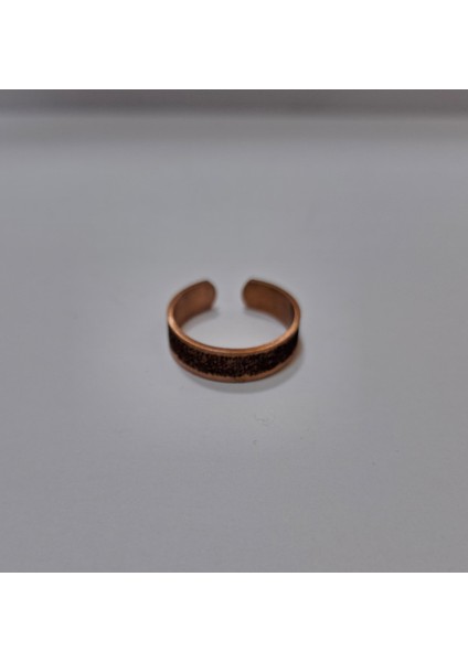 Tek Sıra Hat Yazılı Ayete-L Kürsi Bakır Yüzük 6mm LZRY0021-1