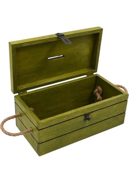 Firmalara Özel Logolu Tipbox (27X14X12CM) Yeşil, Asma Kilit Hediyeli
